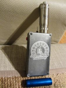 Внешний вид Big Tank RTA, сравнение с аккумулятором 18650