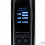 Экран Wismec Presa TC 100W в режиме настройки ТКС