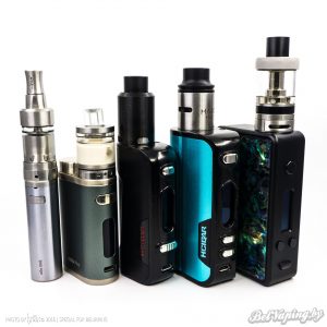Сравнение габаритов модов (слева направо): Joyetech eGo ONE, Eleaf iStick Pico 75W, HCigar VT75 Nano, HCigar VT75, Hotcig R150