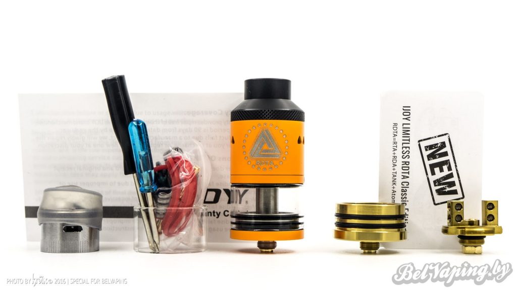Комплект поставки iJoy Limitless RDTA Classic Edition