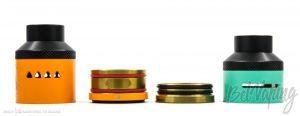 Купол и кольцо Limitless RDTA Classic Edition (слева) и атомайзера RDTA BOX 