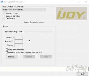 Обновление прошивки iJoy RDTA BOX 200W TC