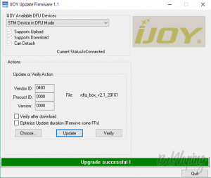 Обновление прошивки iJoy RDTA BOX 200W TC