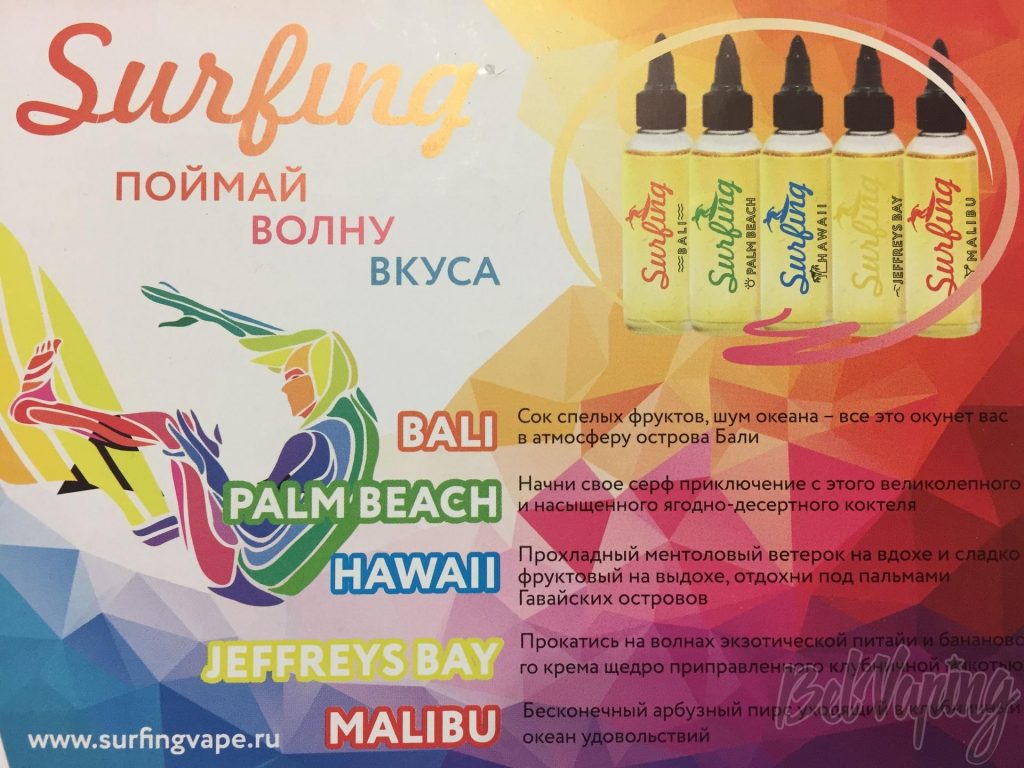 Карта вкусов жидкости Surfing