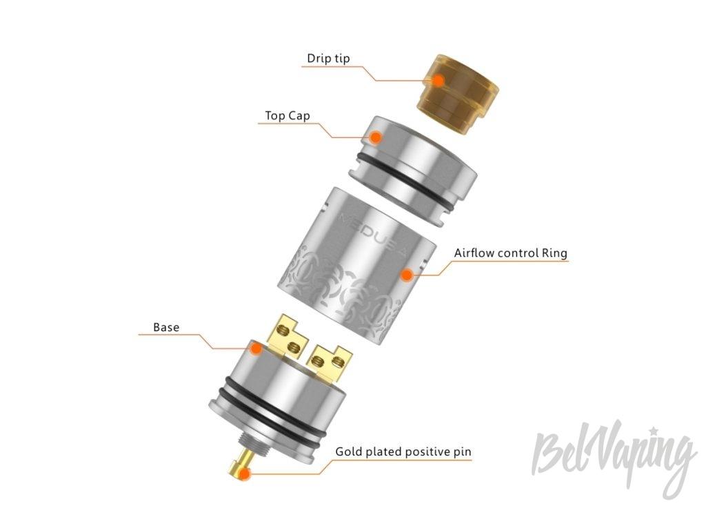 Geekvape Medusa Reborn. Вид в разборе
