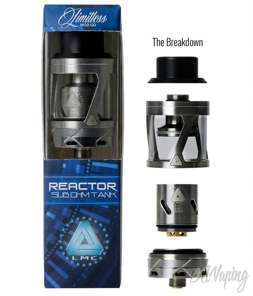 Limitless Mod Co. Reactor Sub Ohm Tank. Вид в разборе