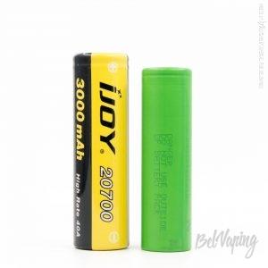 Аккумулятор iJoy 20700 3000mAh 40A (слева) и SONY 18650 3000mAh 15A VTC6