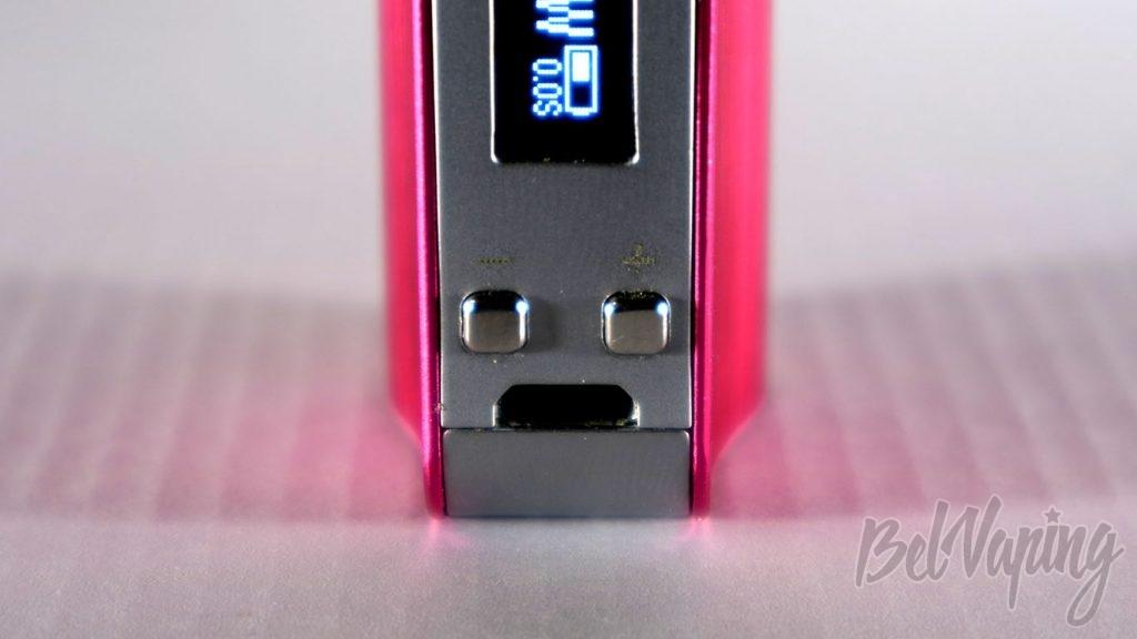 Innokin COOLFIRE MINI & Slipstream - кнопки управления и гнездо зарядки