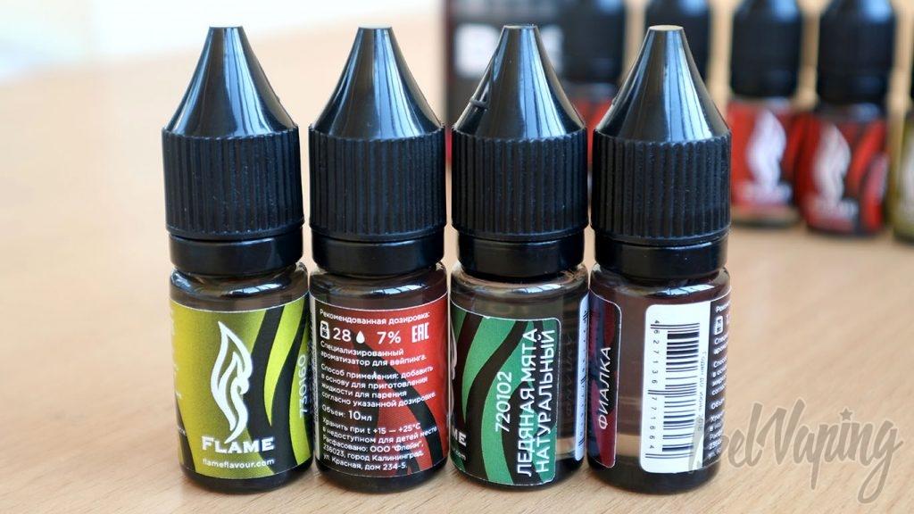Обзор ароматизаторов Flame Flavour. Этикетки