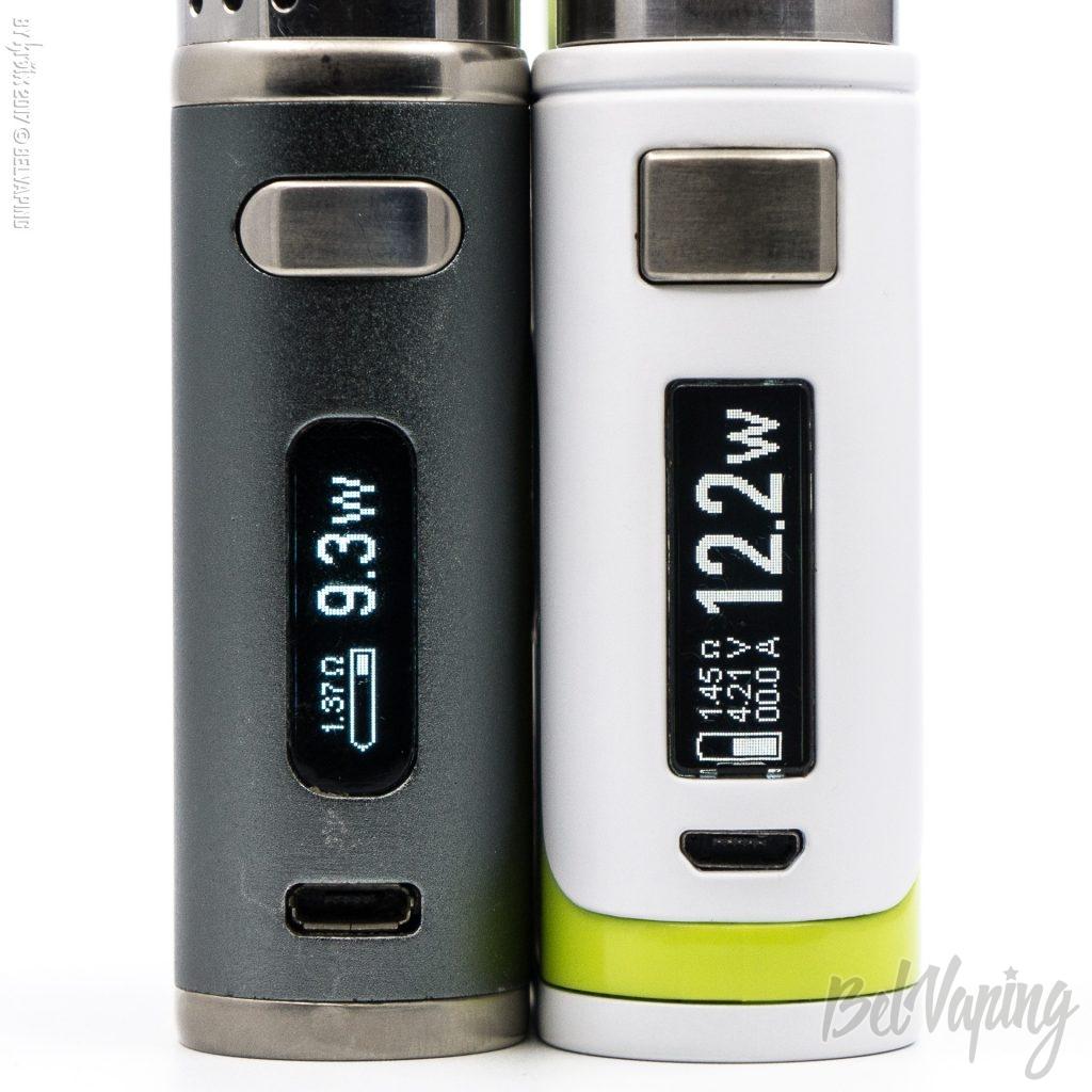 Экран iStick Pico 75W (слева) и iStick Pico 25 85W