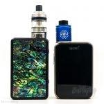 Сравнение двухаккумуляторных модов: Hotcig R150 слева и Smoant Charon TS 218 справа