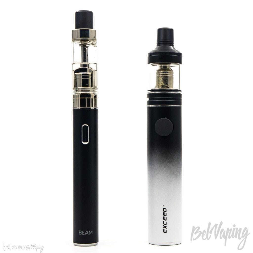 Сравнение VapeOnly BEAM Starter Kit (слева) и Joyetech Exceed D19 Kit (справа) 