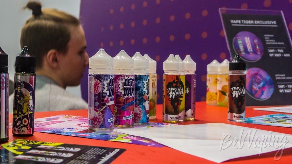 Жидкости Let's Vape на стенде Vape Tiger