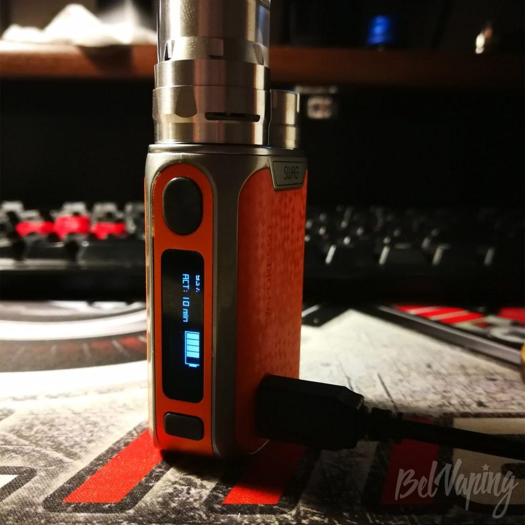 Экран Vaporesso SWAG 80W TC Box Mod dj время зарядки