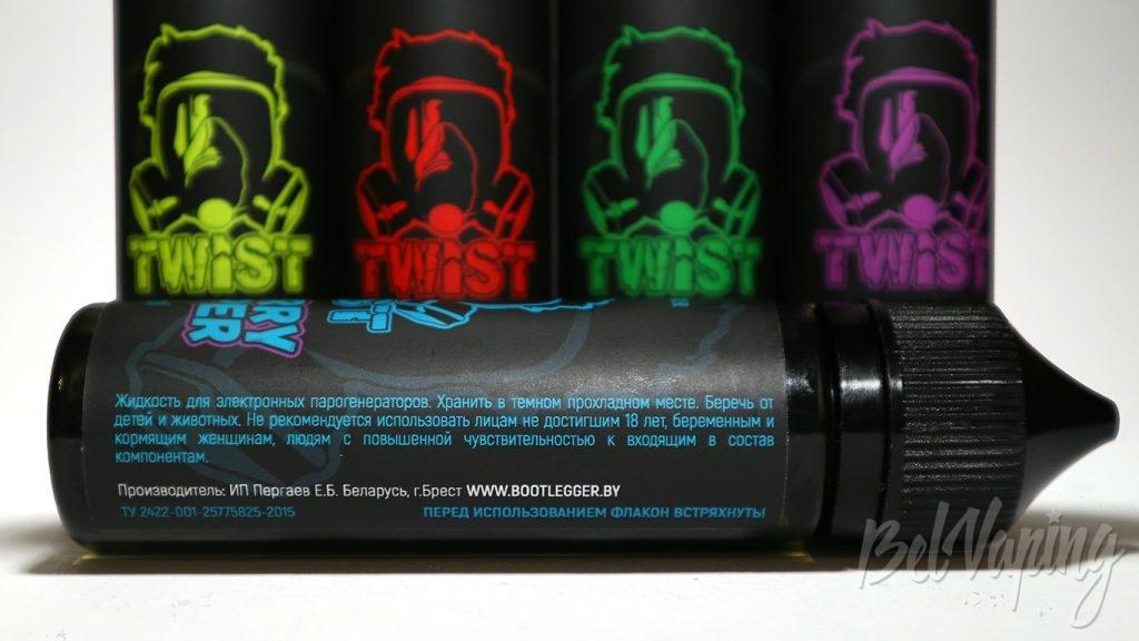 Жидкости Bootlegger TWIST - информация на этикетке