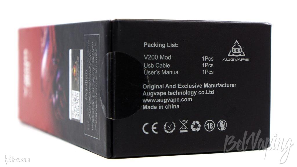 Упаковка боксмода Augvape V200 Mod