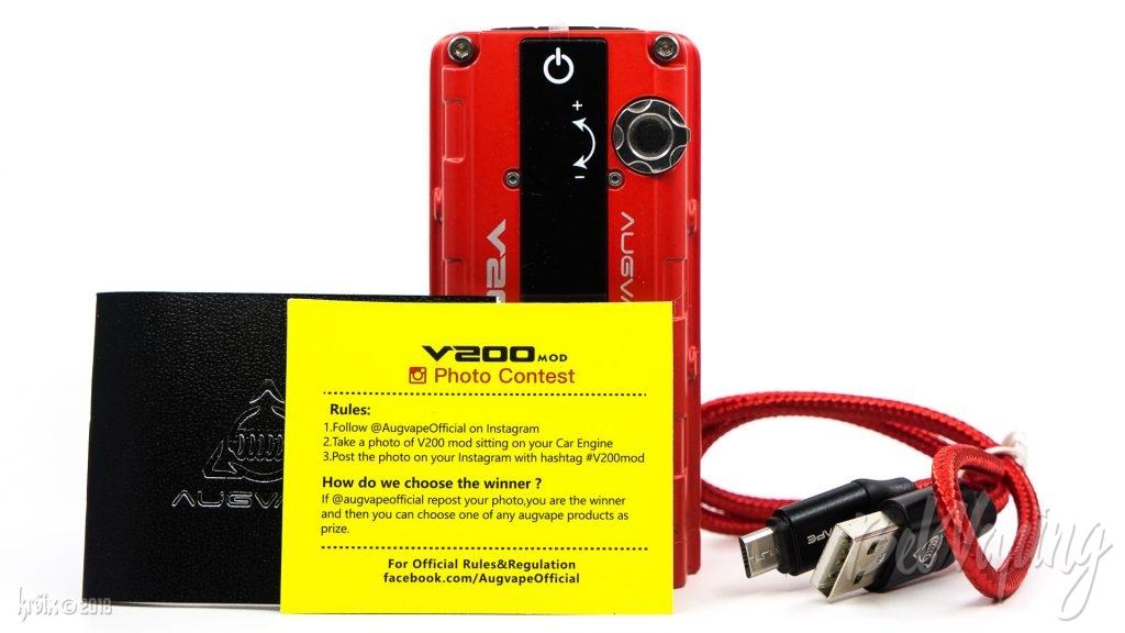 Комплектация боксмода Augvape V200 Mod