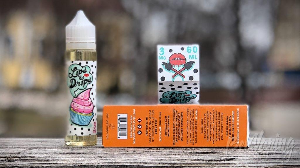 Упаковка, флакон и этикетка жидкости Lips & Drips