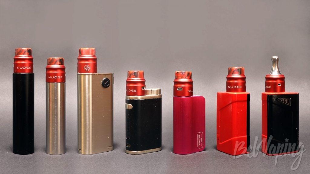 Wotofo NUDGE RDA 22mm - внешний вид на разных устройствах