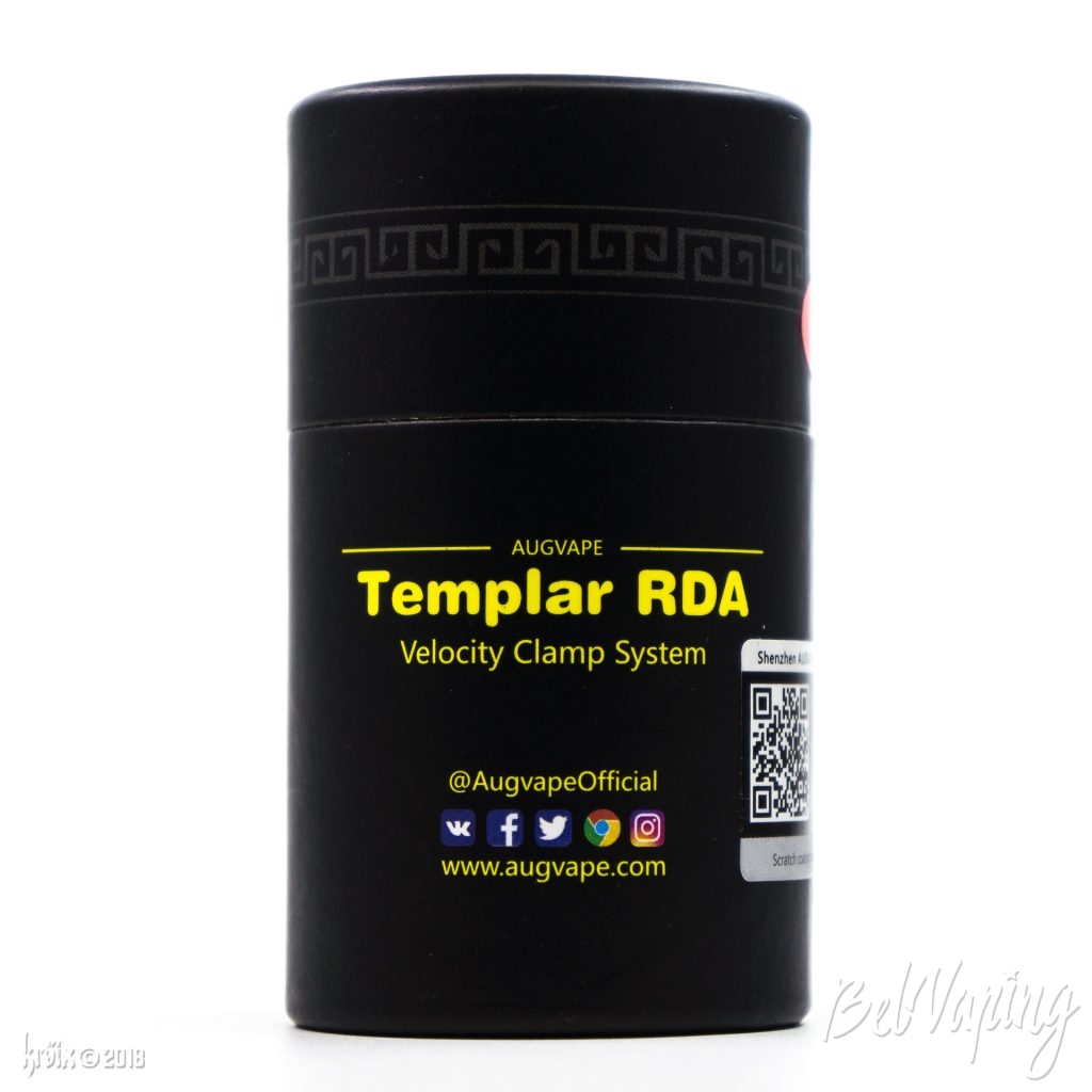 Упаковка Templar RDA от Augvape