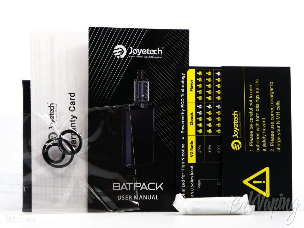 Комплектация Batpack with Joye ECO D16 от Joyetech