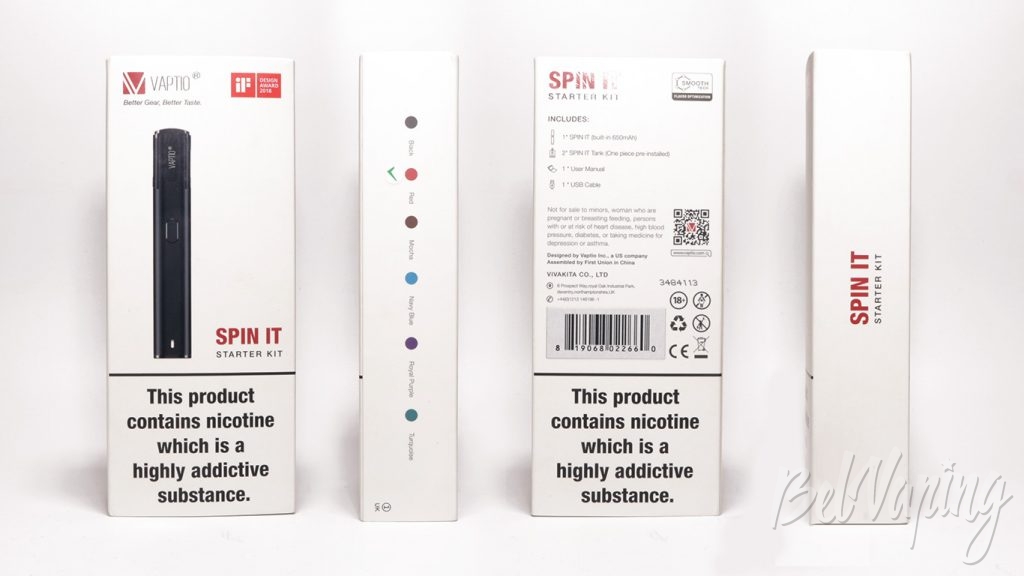Vaptio SPIN IT starter kit - упаковка