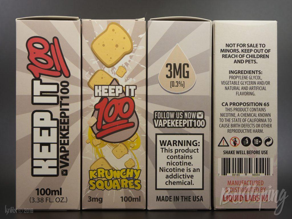 Упаковка жидкости Keep it 100 E-Juice