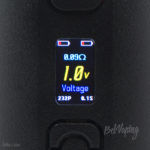 Экран Boxer 200W Squonk Box Mod SXK в режиме варивольт