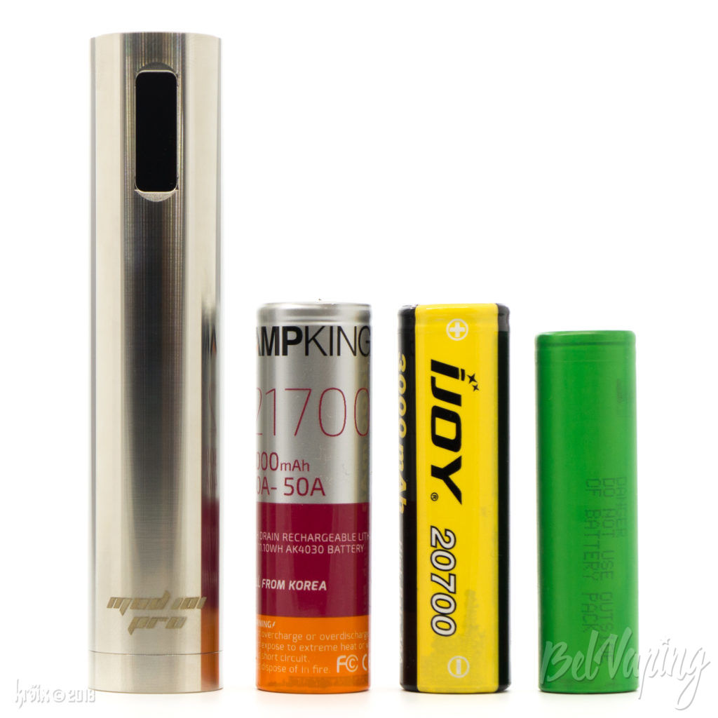 EHPRO MOD 101 PRO с аккумуляторами 21700, 20700 и 18650