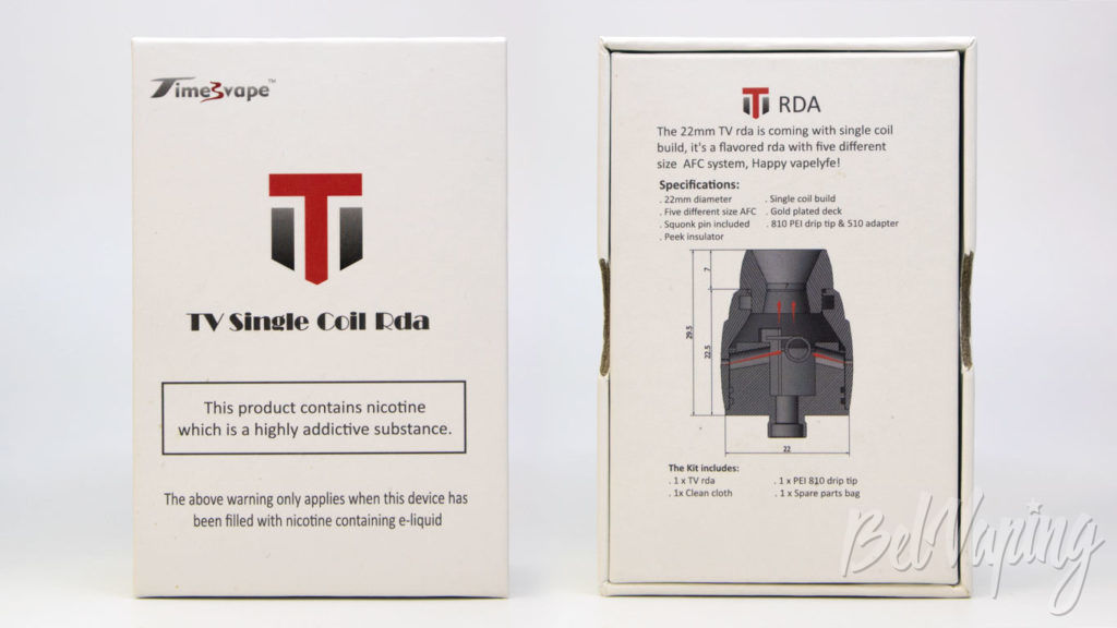 Timesvape TV Single coil RDA - упаковка