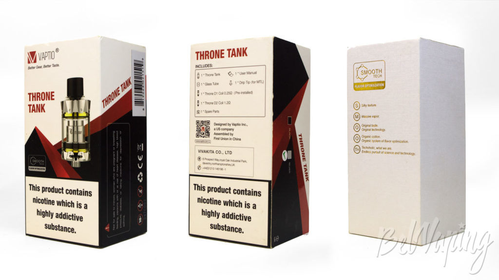 Vaptio THRONE TANK - упаковка