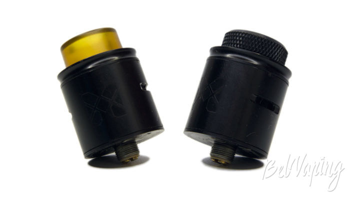 VandyVape MESH RDA - внешний вид с разными дриптипами