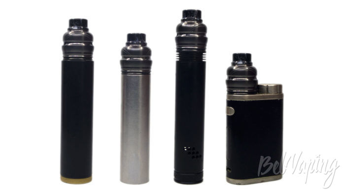 Wotofo RYUJIN (Elder Dragon) RDA - внешний вид на разных батарейных блоках