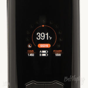 Экран боксмода Augvape VX200 в режиме термоконтроля