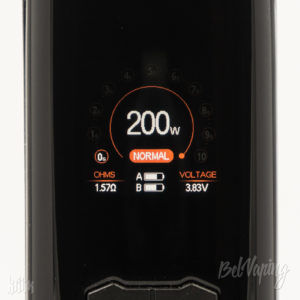 Экран боксмода Augvape VX200 в режиме вариватт