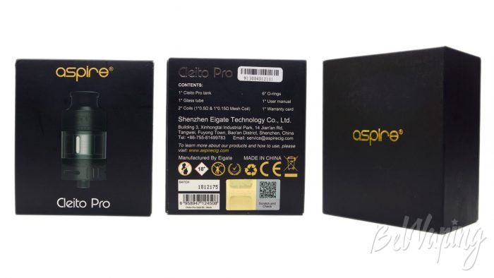 Aspire CLETIO PRO tank - упаковка