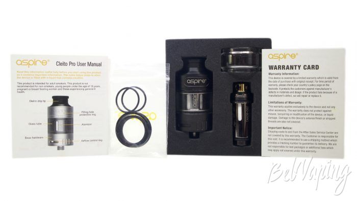 Aspire CLETIO PRO tank - комплект поставки