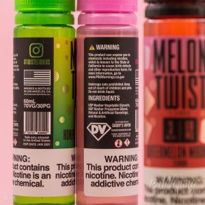 Этикетка жидкости Melon Twist E-Liquid