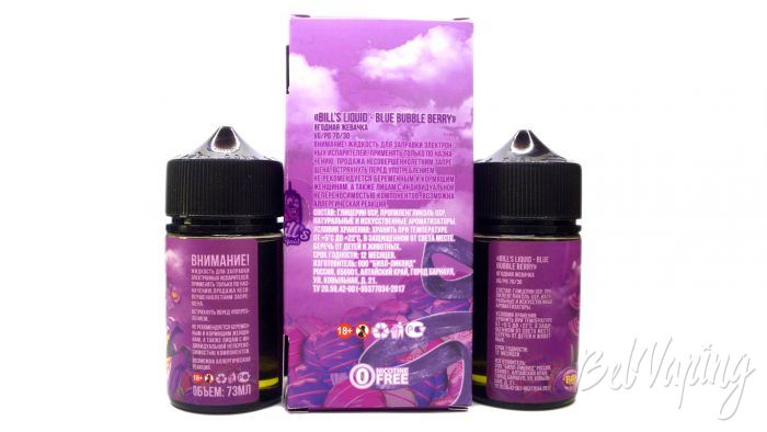 Жидкость BLUE BUBBLE BERRY от Bill's Liquid - информация