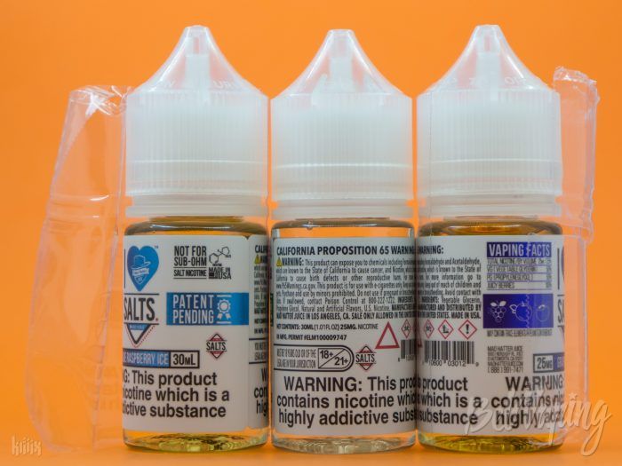 Этикетка жидкости I Love Salts от Mad Hatter Juice