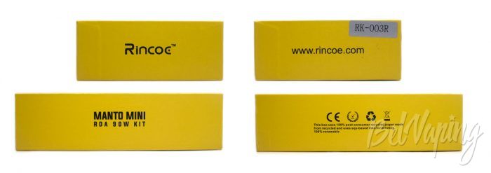 Rincoe MANTO MINI RDA 90W KIT - упаковка