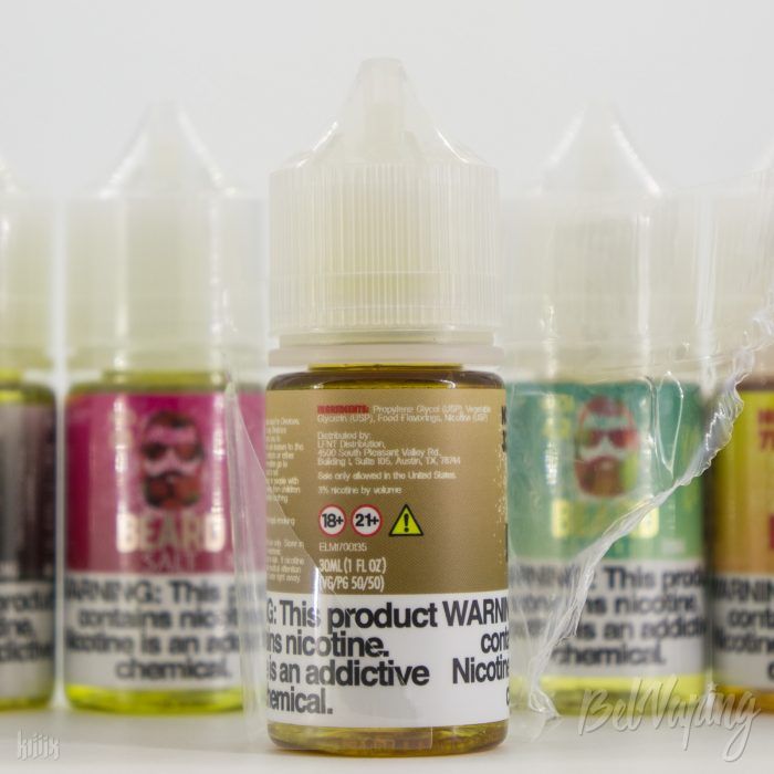 Этикетка жидкости Beard Salt от Beard Vape Co.