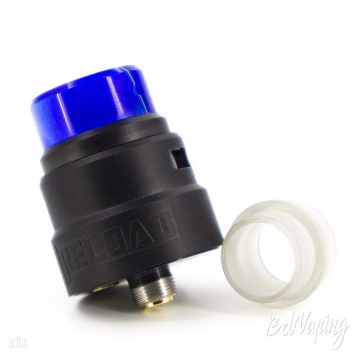 Внешний вид Reload S RDA с дриптипом Half Moon (17,5мм)