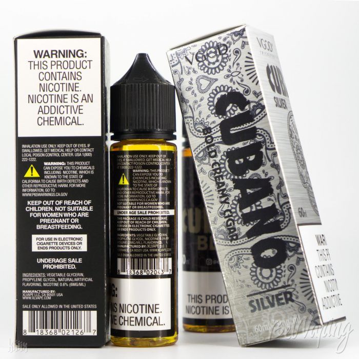 Коробка и этикетка жидкости VGOD CIGAR LINE