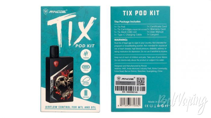 Rincoe TIX POD KIT - упаковка