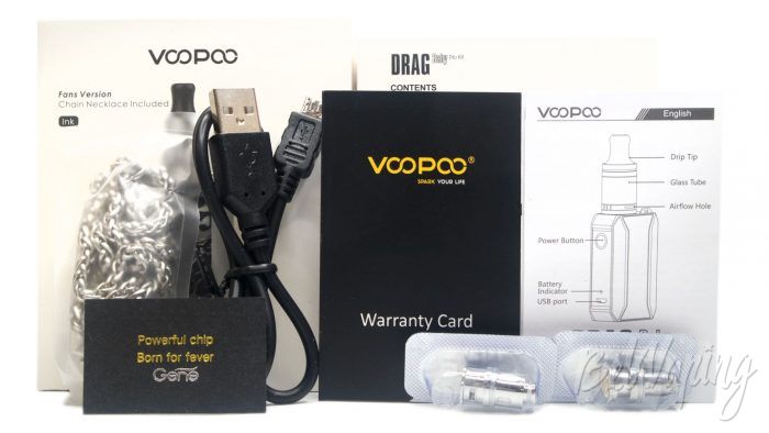 Voopoo DRAG BABY TRIO KIT - комплект поставки