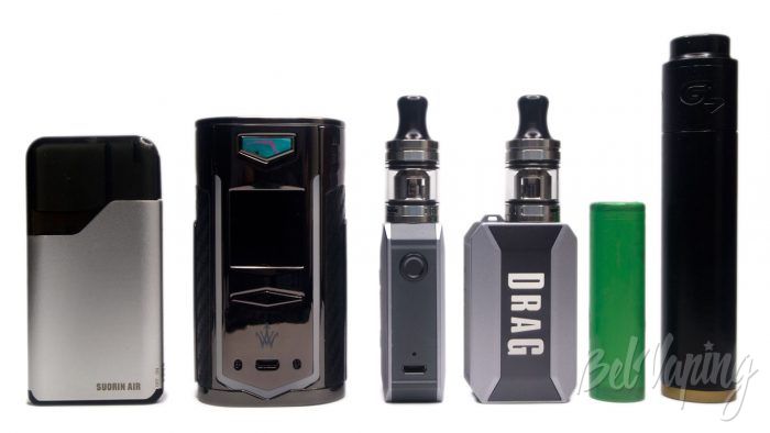 Voopoo DRAG BABY TRIO KIT- сравнение размеров