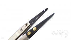 Поверхность и форма накладок пинцета WOTOFO CERAMIC TWEEZERS