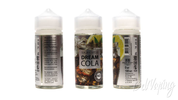 Набор жидкостей от PICK & VAPE - ICE PARADISE DREAM COLA