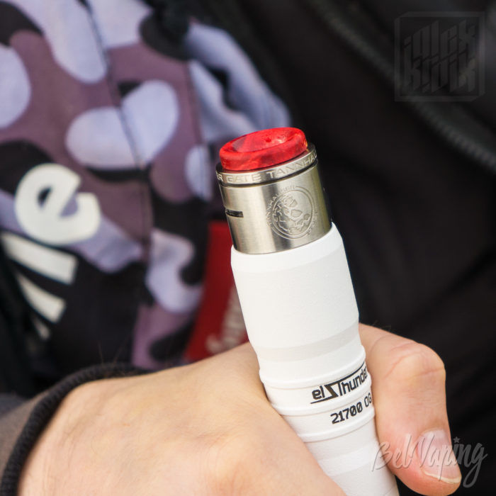 Tannhauser Gate RDA с Low Pro дриптипом на El Thunder 21700 OG (посадка 25 мм)